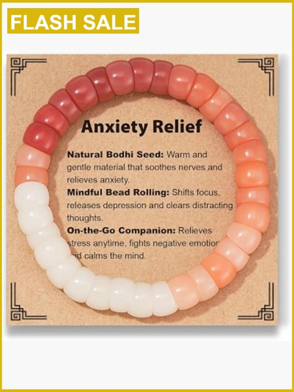 Bodhi Seed Fidget Bracelet Anxiety Relief Stretch Wristband for Adults Healing
